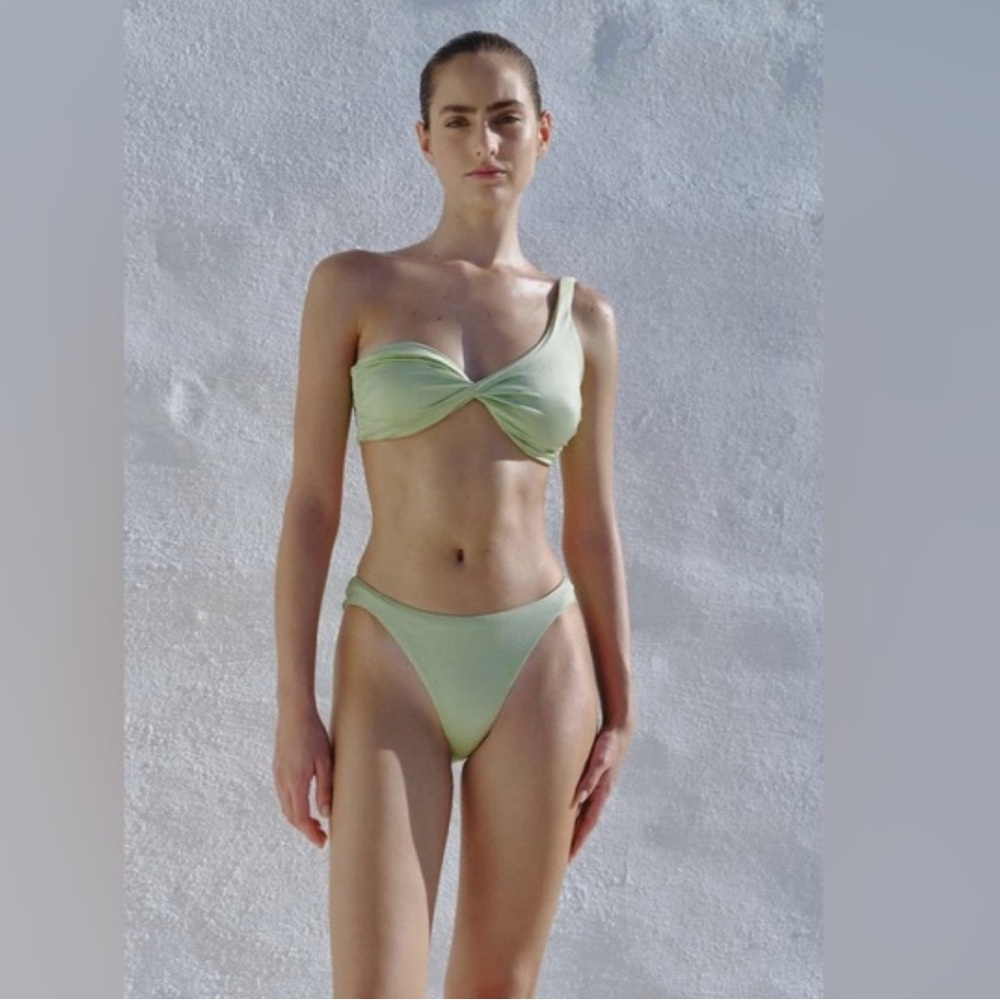 Baobab One-Shoulder Green Bikini Set